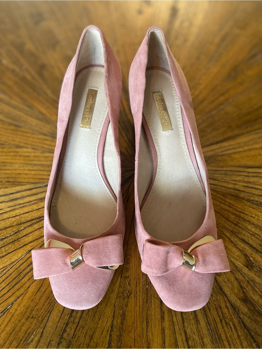Louise et Cie Lo-Lilla Pink Suede Bow Toe Pumps